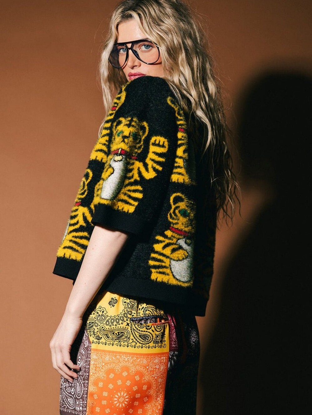 Dressed In LALA Lucky You Tiger Motif Sweater - Picture 4 of 7